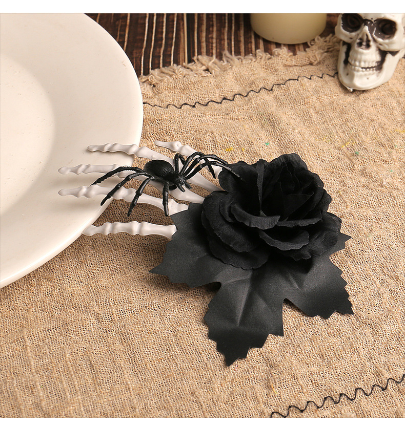Hair Clips - Decorazione Halloween con teschio di ragno,