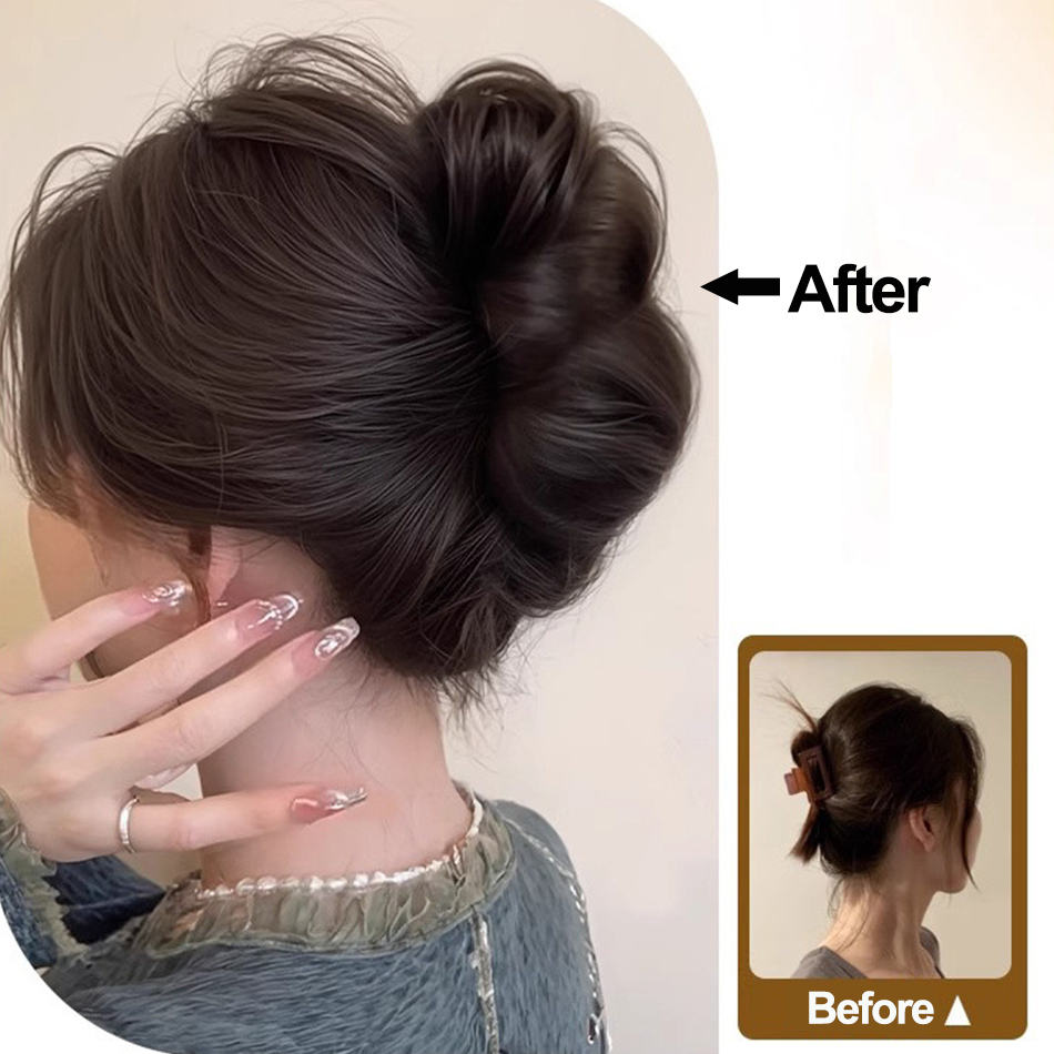 Chignon sintetico disordinato  - Claw Clip Messy Bun Hair Piece recensione e prezzo